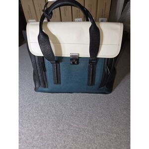 3.1 Phillip Lim Pashli Textured Leather Large Satchel Purse Handbag
